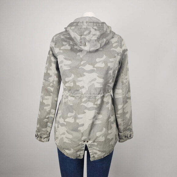 Triple Five Soul Grey Camo Cotton Zip Up Jacket Size M - Picture 7 of 10